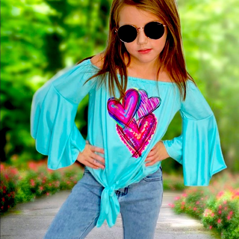 Girls heart top